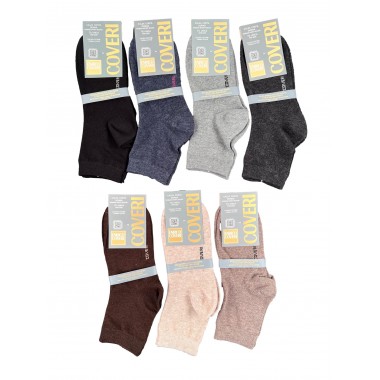 Pack 12 pares Calcetines de algodón caliente corto para mujer tamaño único Mara - Enrico Coveri