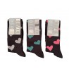 Pack de 12 paires de chaussettes longues chaudes pour femme en coton coloris assortis Giorgia - Enrico Coveri