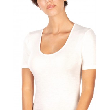 Pull femme noir et blanc bord côte satiné 142 - Egi