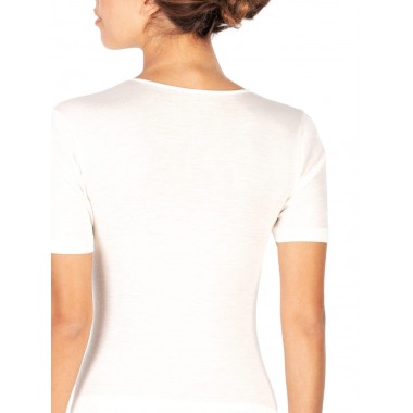 Pull femme noir et blanc bord côte satiné 142 - Egi