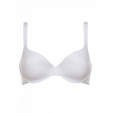 Bra balcon tasses rembourrées stretch B couleur blanc et nu Mousse - Lormar