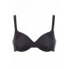 Reggiseno balconcino imbottito coppe stretch B colori bianco nero e nudo Mousse - Lormar