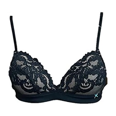 Luxury black and white 5010 padded triangle bra - Infiore