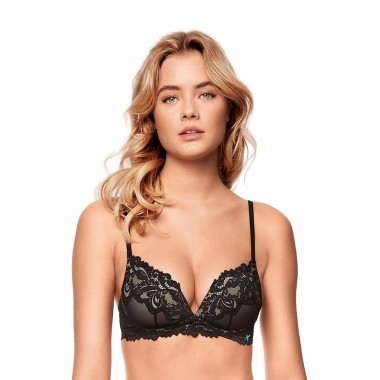 Push up bra without rigid colors black white and luxury 5011 - Infiore