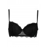 Black and white 3001 Well padded balcony bra - Infloreum