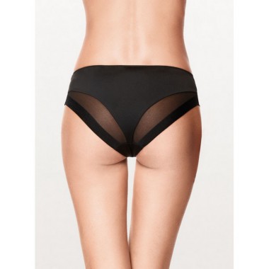 Midi Briefs Mid-Height Live Cut and Reverse Extra Color Black and Naked Extra - Lormar