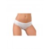 Pack 6 women's short waist briefs with lace inserts white and black 518 - Jadea