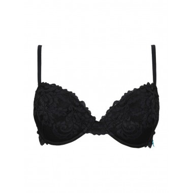 Bra Push-up-Cookies extrahierbare Farben schwarz weiß und grau melange 5003 - Infiore