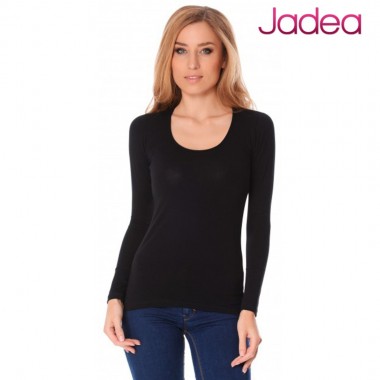 Women's Underwear Long Sleeve Color Black Blue and Grey Cotton 4056 - Jadea