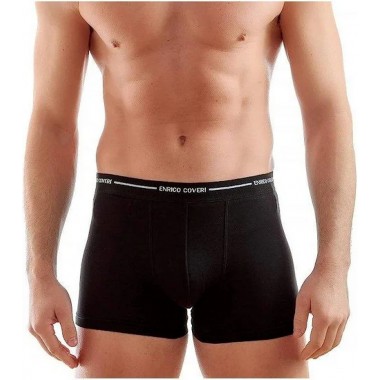 Confection 6 Boxer couleur coton homme noir et assorti EB1000 - Enrico Coveri