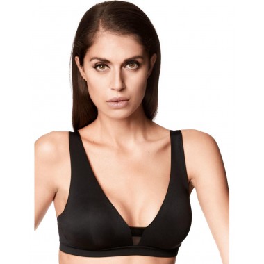 Soutien-gorge pour femmes sans couleurs rigides noir et nu Vela Extra - Lormar