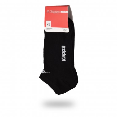 Multipack 3 pairs unisex phantom socks in Jersey colors black and grey melange K006 - Kappa