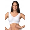 Sujetador push-up con tazas extraíbles y doble glancetti triple ajuste color blanco y piel negro 110974 - Intimidea