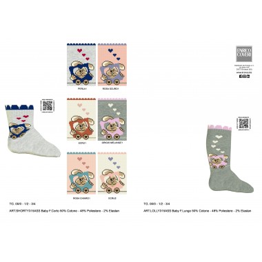 Verpackung 6 Lange Socken Baby gemischte Lolly Baby - Enrico Coveri