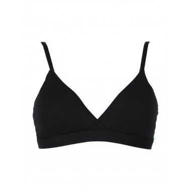 Cross bra with removable cups black and grey melange 858 Flamenco - Inflore