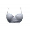 Cup B band bra in lace with garnished black and white brigades - Love and Bra