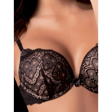 Bra push up cup b color blanco y negro Elodie - Amor y Bra