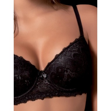 Black and White Gisele Cup balcony bra - Love and Bra