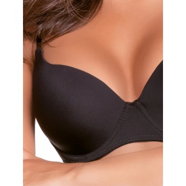 Bra balconcino taza b color blanco y negro Greta - Amor y Bra