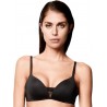 Triangle de soutien-gorge féminin sans ferret couleur noir et nu triangle extra - Lormar