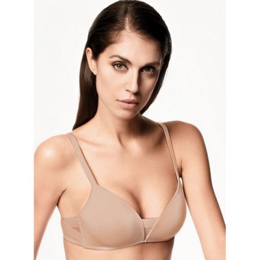 Triangle de soutien-gorge féminin sans ferret couleur noir et nu triangle extra - Lormar