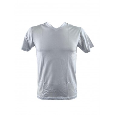 3 T-shirt men's v-neck white and black TV550 - Sergio Tacchini