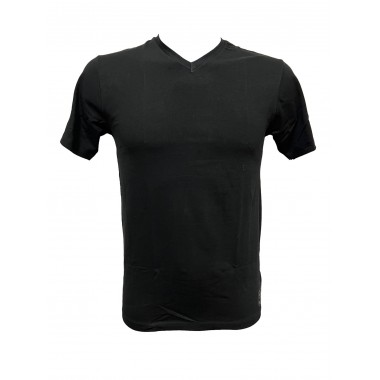 3 T-shirt men's v-neck white and black TV550 - Sergio Tacchini