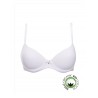 Bra with firm cup b organic cotton organic cotton color white and black with star 1428B - Yes you are