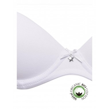 Bras avec tasse ferme b coton bio couleur coton blanc et noir avec étoile 1428B - Oui vous êtes