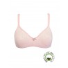 Bra without ferret in organic cotton color melange pink melange black or white with star 1450 - Yes it is you