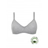 Bra without ferret in organic cotton color melange pink melange black or white with star 1450 - Yes it is you