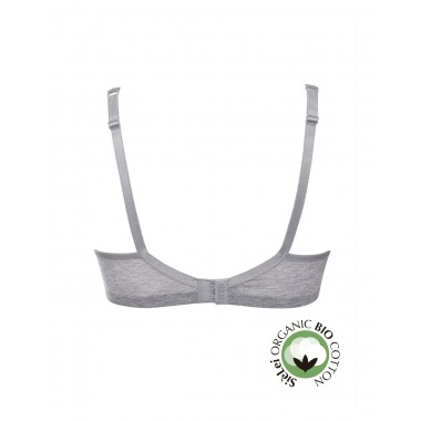 Bra without ferret in organic cotton color melange pink melange black or white with star 1450 - Yes it is you