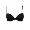 Bra push up graduated cups with rigid organic cotton color black and white with star 1444 - Yes you are