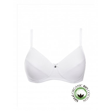 French bra cup b without stranded organic cotton color black and white with star 1440B - Yes you are