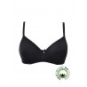 French cup c bra without stranded organic cotton color black and white with star 1440C - Yes you are