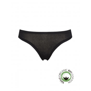 Panty de mujeres brasileñas en algodón orgánico color algodón orgánico gris blanco y negro 1447 - Sí que eres