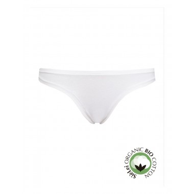 Brazilian women's panty in organic cotton organic cotton colors white grey and black 1447 - Yes you are