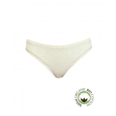 Brazilian women's panty in organic cotton organic cotton colors white grey and black 1447 - Yes you are