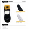 Multipack 3 Calze fantasmino in cotone unisex colori bianco e nero CATU0050 - Cat