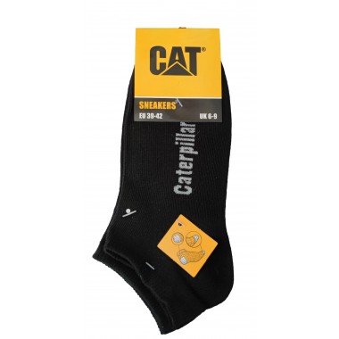 Multipack de 3 calcetines Sneaker de algodón blanco y negro CATU0061 - Gato