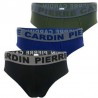 Pack 3 couleurs de coton pour hommes PCM noir et vert E156 - Pierre Cardin