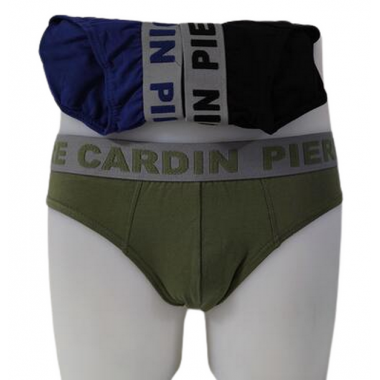 Pack 3 couleurs de coton pour hommes PCM noir et vert E156 - Pierre Cardin