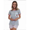 Women's short color white/blue and grey/red 3202 - Mypi