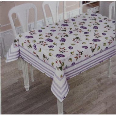 Tablecloth x 12 en algodón de fantasía140x240 ME1326 LENA - DAYLIGHT