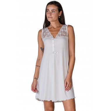 Black blue viscose nightdress and Lety Can cream. - Hearts and Coccoles