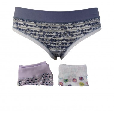 Confection 6 boxers woman cotton fantasy assorted colors - Lovely Girl