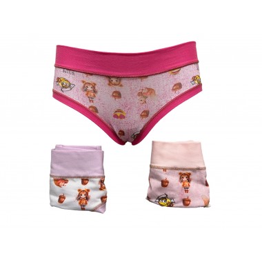 Confezione 6 boxerini bimba in cotone colori assortiti B2866 - Emy Bimba