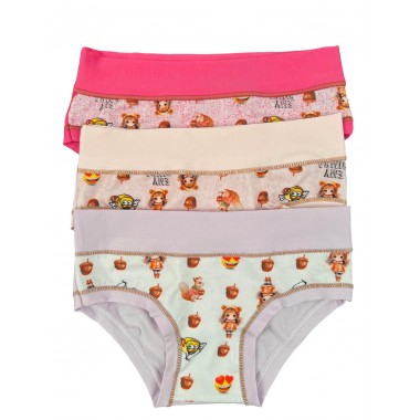 Confezione 6 boxerini bimba in cotone colori assortiti B2866 - Emy Bimba