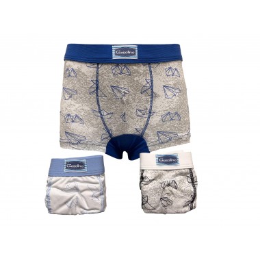 Paquet 6 Boxer enfant U3512F - GASOLINO