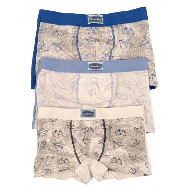 Paquet 6 Boxer enfant U3512F - GASOLINO